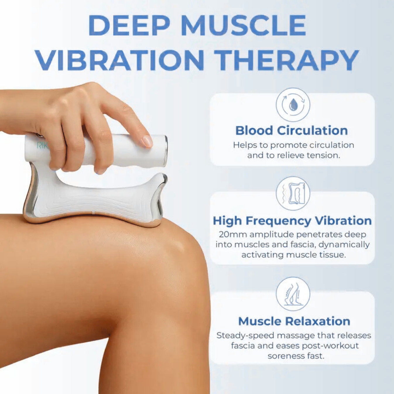 Softens Tight Fascia With EMS and Heat for Visible Firming