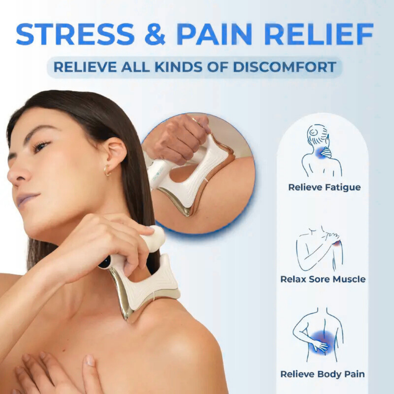 Softens Tight Fascia With EMS and Heat for Visible Firming